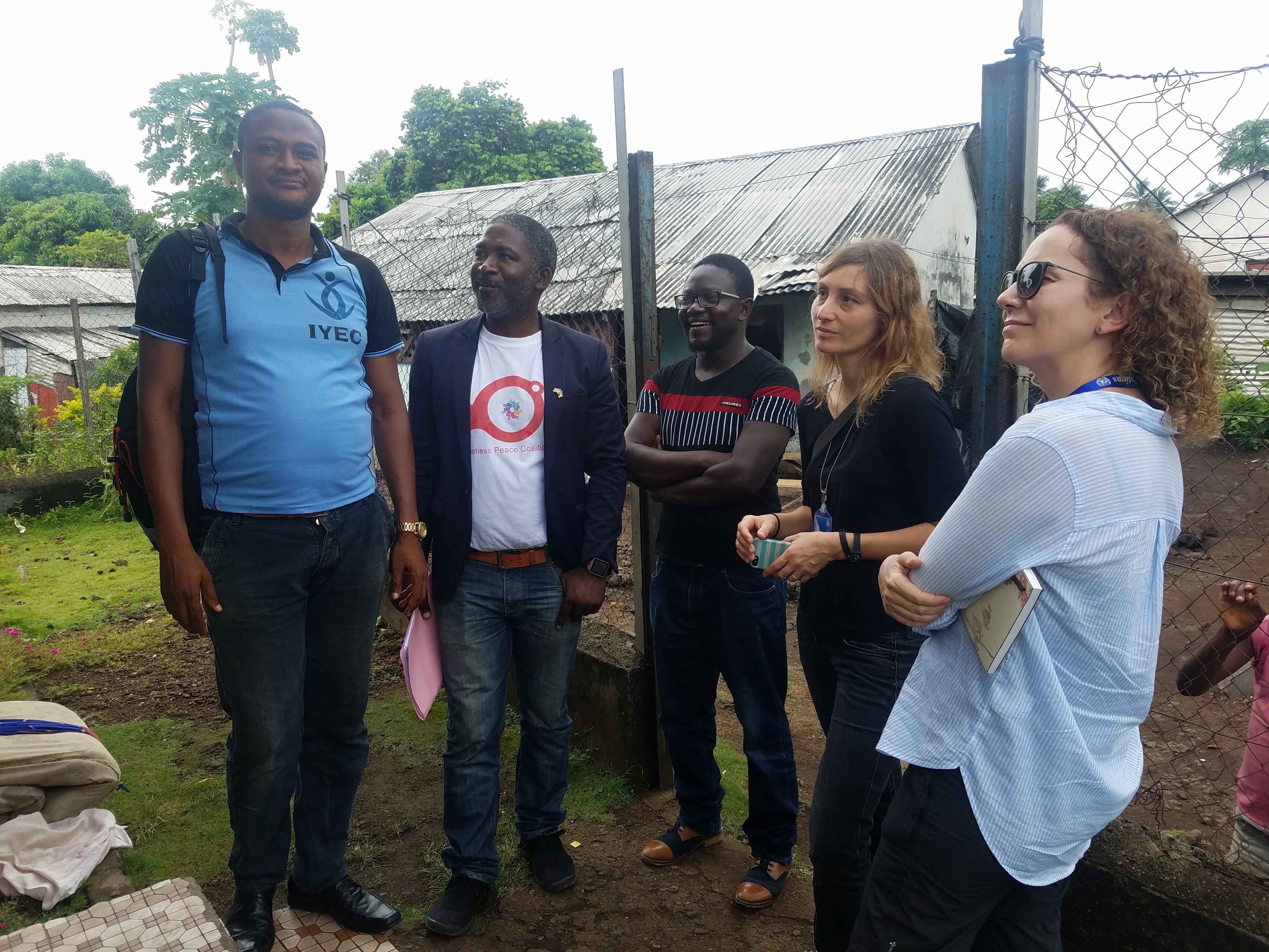 IYEC AND PARTNERS OF THE UNHCR AND DANISH REFUGEE COUNCIL ON A FIELD VISIT FOR INTERNALLY DISPLACE PERSONS (IDP) IN LIMBE MUNICIPALITY